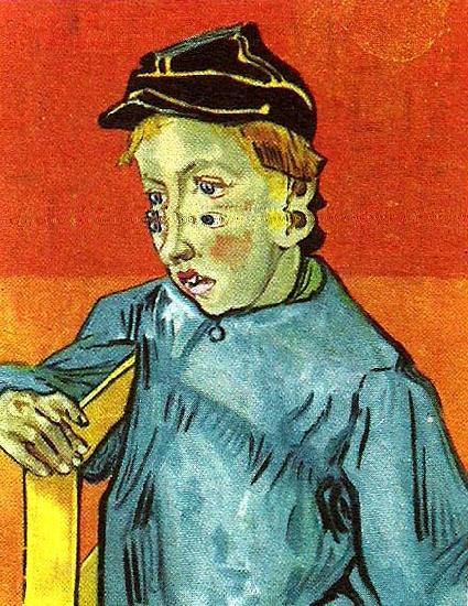 Vincent Van Gogh skolpojke oil painting image